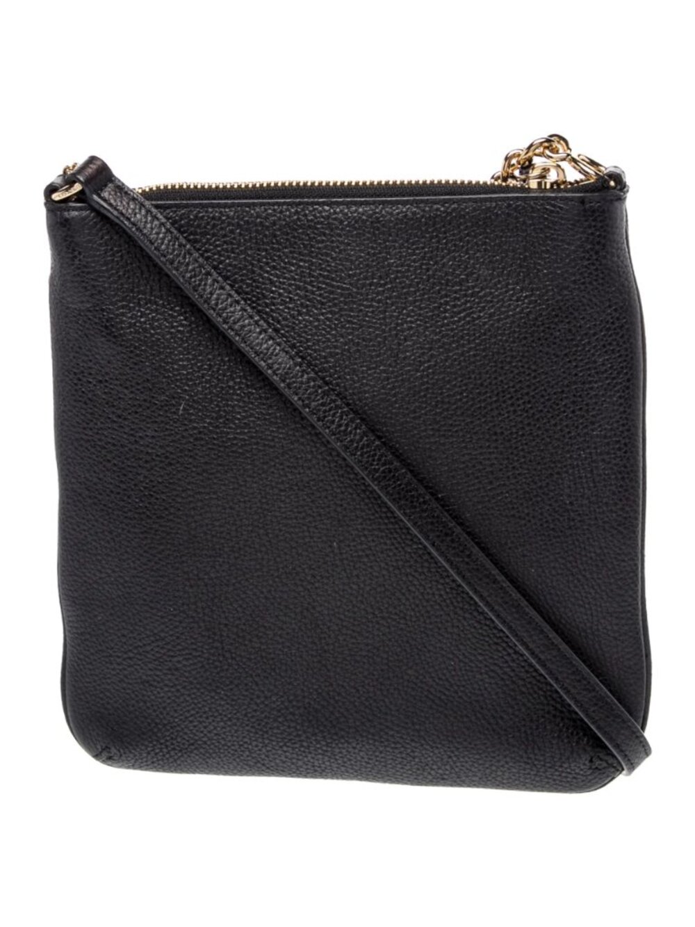 Coach Leather Messenger Bag Women Black Leather Gold-Tone Hardware - Picture 5 of 10